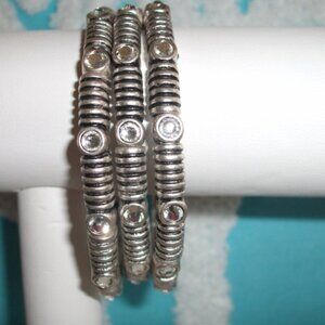 CHICO'S SET OF 3 FAUX TENNIS STRETCH BRACELETS  NEW